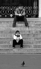 Three on Stairs