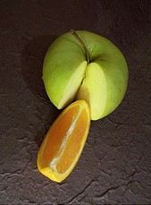 Manzana y naranja
